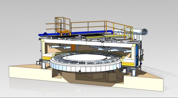 Rendering Forno a suola rotante # 1185